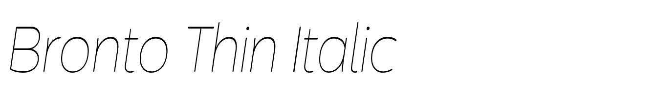 Bronto Thin Italic